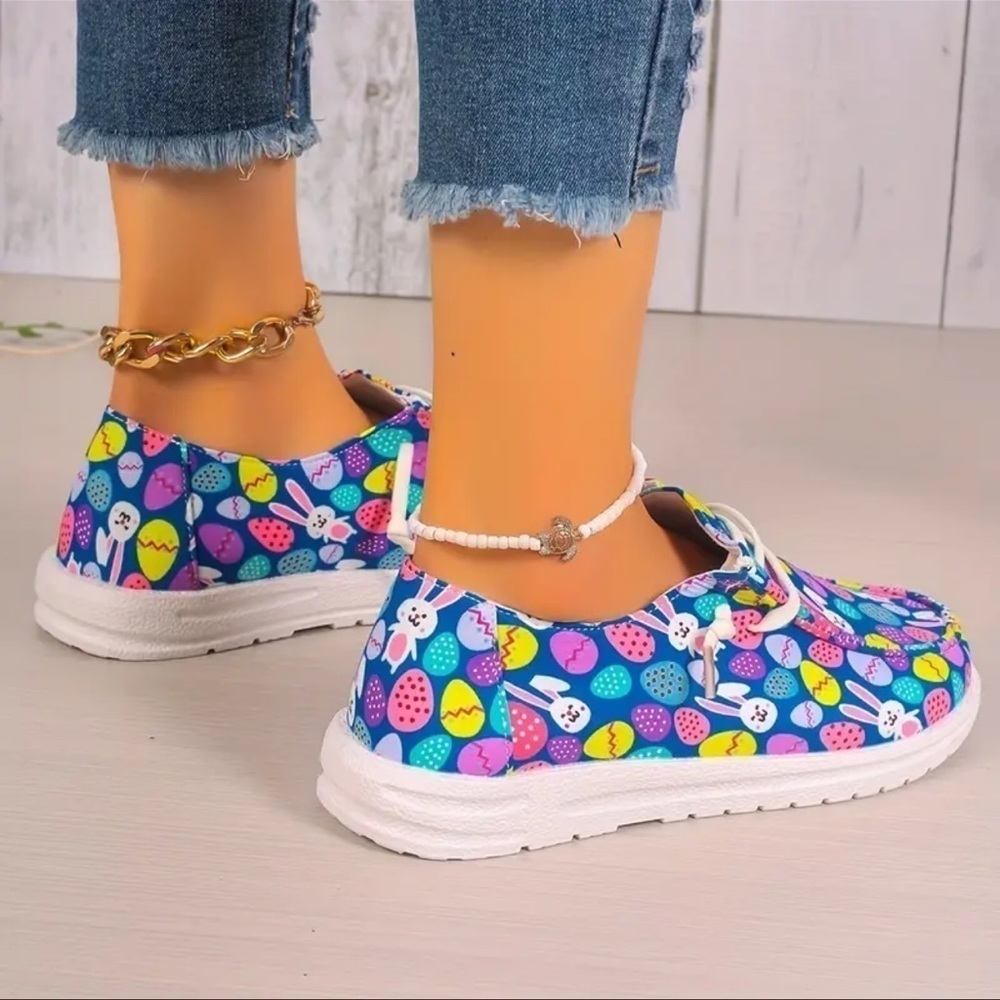 Easter Canvas Lace Up Shoes - Picture 4 of 7